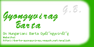 gyongyvirag barta business card